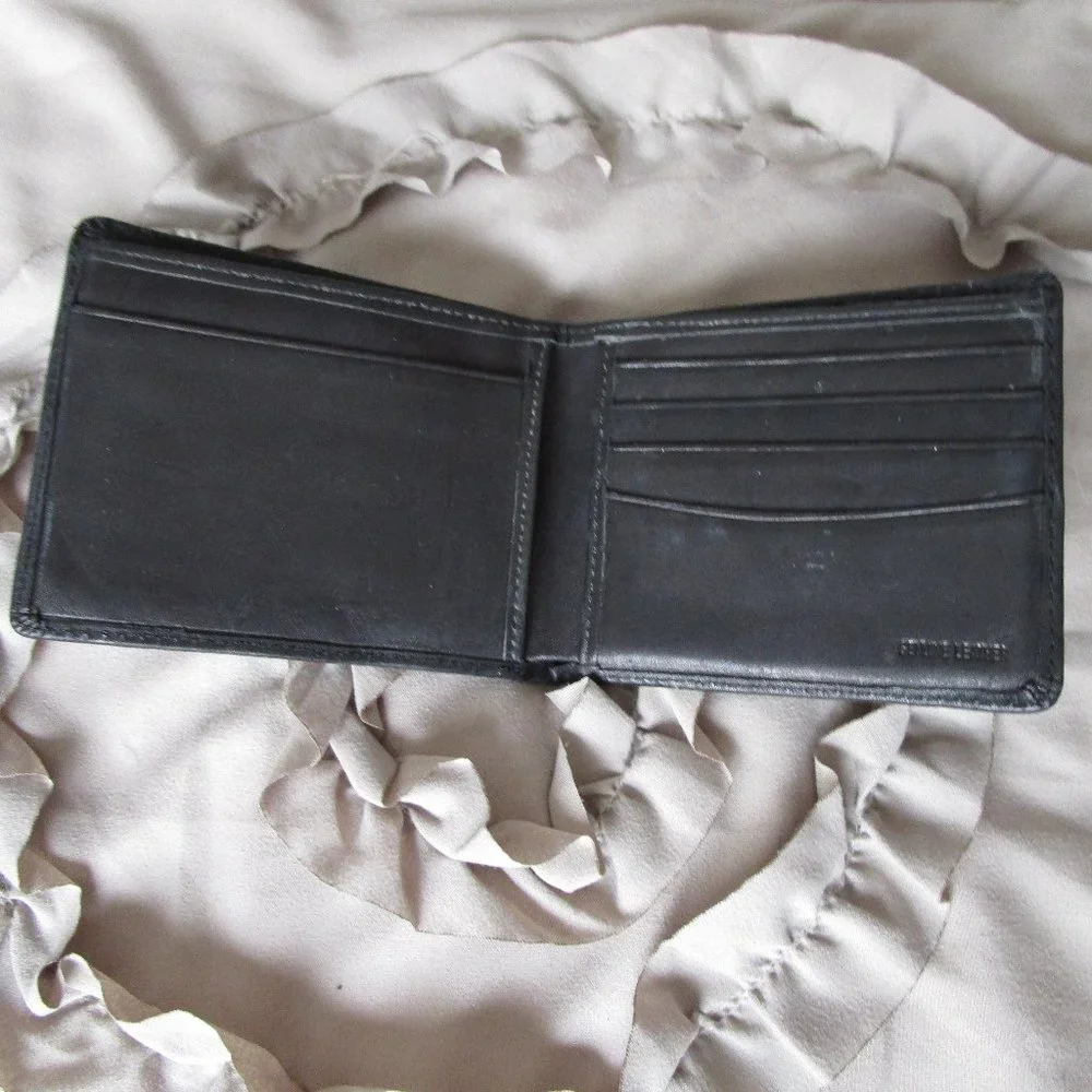 new men's leather folding wallet